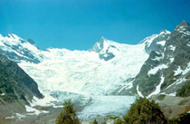 Вид на ледник Алибек, 1980 год
